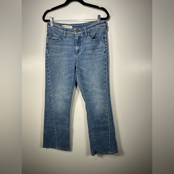 Anthropologie Pilcro and the Letterpress Twisted Leg Kick Flare Jeans Sz 30 - Picture 2 of 12